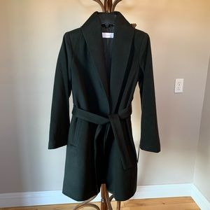 Tahari wool blend wrap coat